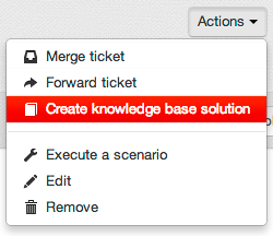 Knowledge Base from ticket