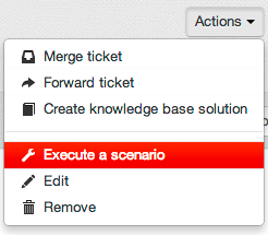 Execute scenario button