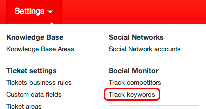 Track keywords
